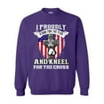 thumbnail image 1 of I Proudly Stand For The Flag And Kneel For The Cross DT Crewneck Sweatshirt, 1 of 2