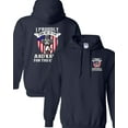 thumbnail image 1 of I Proudly Stand For The Flag Kneel For The Cross Front Back DT Sweatshirt Hoodie, 1 of 4
