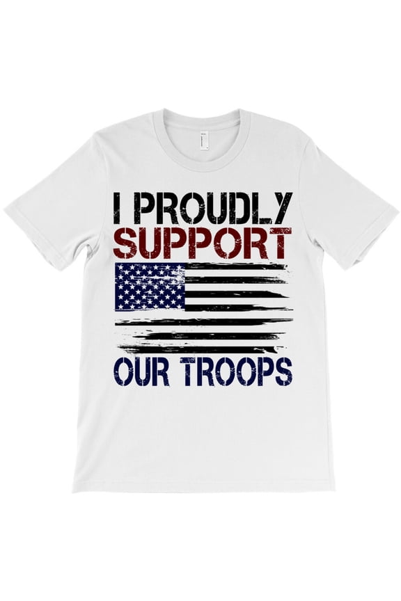I Proudly Support Our Troops Long Sleeve, Military Appreciation G18426 Unisex T-Shirt, Up to Size 5XL