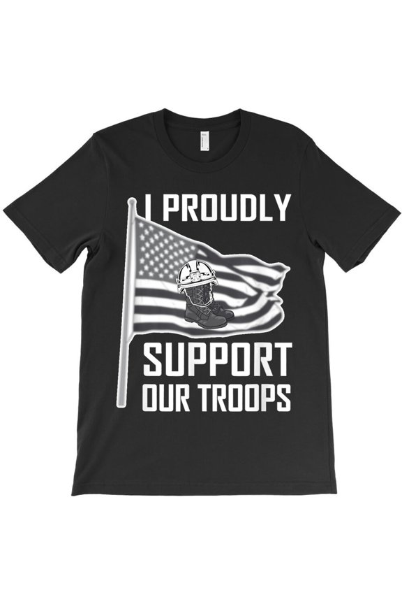 I Proudly Support Our Troops Memorial Day Graphic Design, - Perfect Birthday Present G18396 Unisex T-Shirt, Up to Size 5XL
