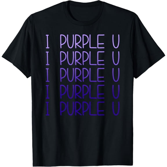 I Purple U Gradient K-Pop Fan T-Shirt