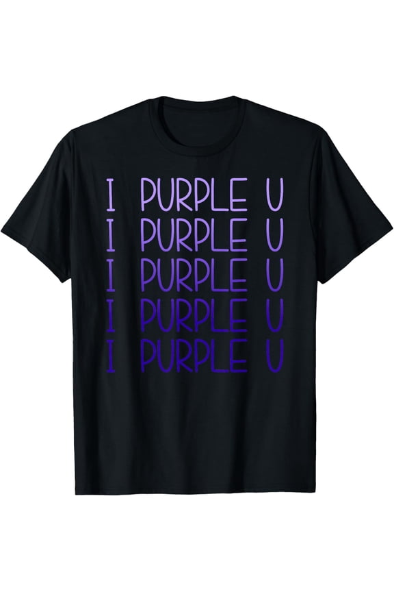 I Purple U Gradient K-Pop Fan T-Shirt