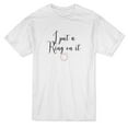 thumbnail image 1 of I Put A Ring On It Matching Couple Men White T-Shirt, Male Medium, 1 of 2