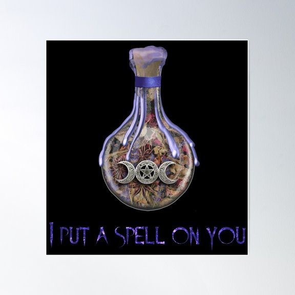 I Put A Spell On You By Maxine Gadd Poster Wall Art, Modern Wall Decor For Living Room Bedroom, 8x12 UNFRAMED