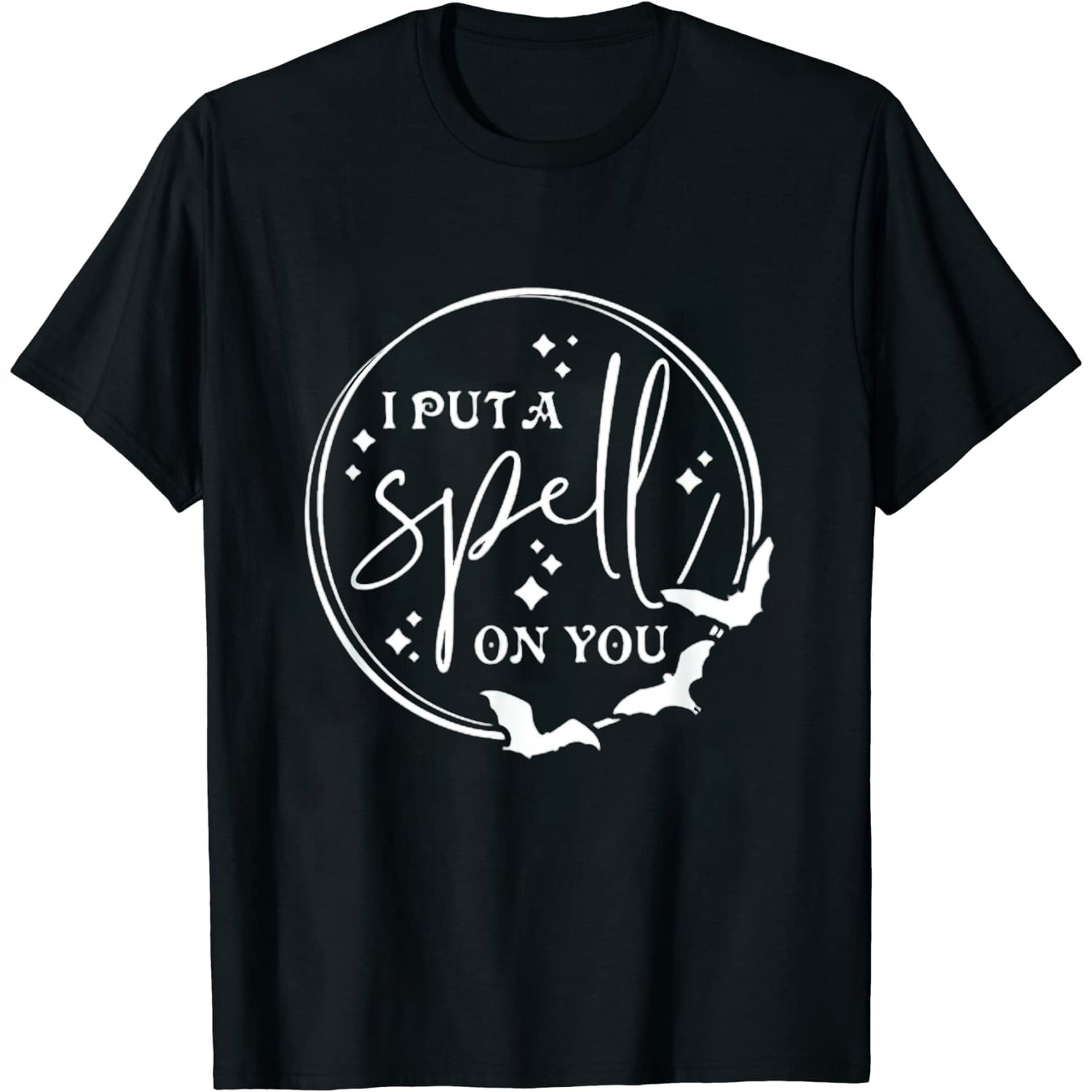 I Put A Spell On You Halloween Design Womens TShirt Black