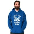 thumbnail image 1 of I Put Eat In Cheat Day Funny Foodie Unisex Plus Size Hoodie Brisco Brands 2X, 1 of 6