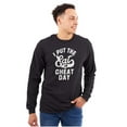 thumbnail image 1 of I Put Eat In Cheat Day Funny Foodie Plus Size Long Sleeve Graphic Tee Shirt Brisco Brands 2X, 1 of 5