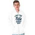 thumbnail image 1 of I Put Eat In Cheat Day Funny Foodie Unisex Fleece Graphic Zip Up Hoodie Brisco Brands 2X, 1 of 5