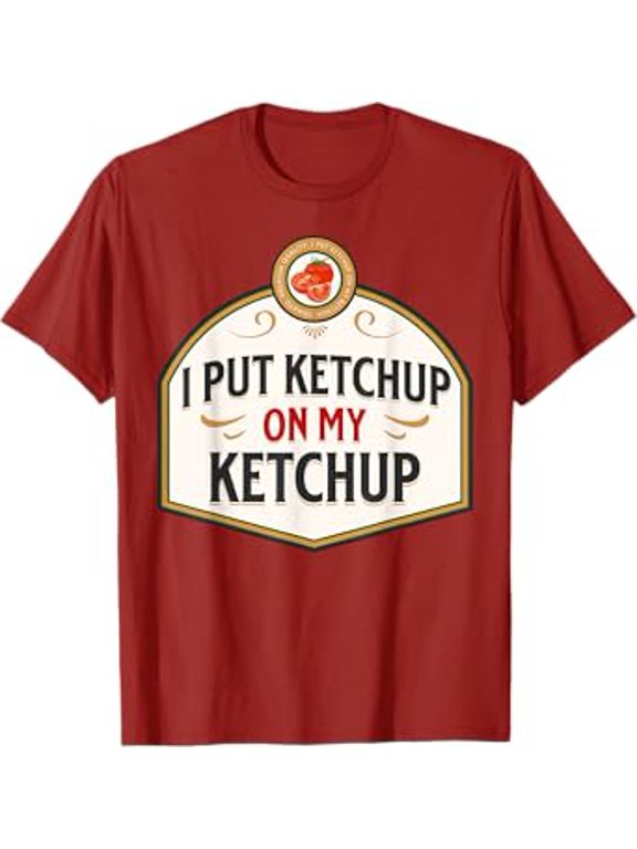 I Put Ketchup on My Ketchup Tomato DIY Halloween Costume T-Shirt, Unisex T-Shirt