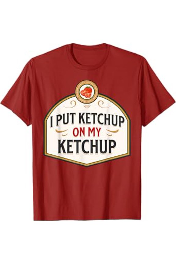I Put Ketchup on My Ketchup Tomato DIY Halloween Costume T-Shirt, Unisex T-Shirt