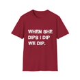 thumbnail image 1 of I Put My Baby On My Hip | When She Dips Unisex Softstyle T-Shirt, 1 of 4