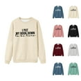 thumbnail image 1 of I Put My Book Down To Be Here Sweatshirts for Women Funny Book Lover Crewneck Reading Sweatshirt Pullover Tops, 1 of 3