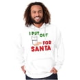 thumbnail image 1 of I Put Out For Santa Christmas Cookies Unisex Plus Fleece Graphic Hoodie Brisco Brands 2X, 1 of 5