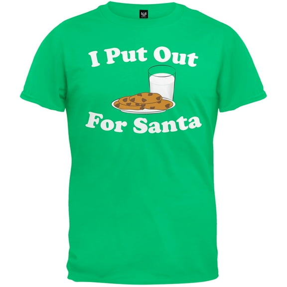 I Put Out For Santa Green T-Shirt - X-Large