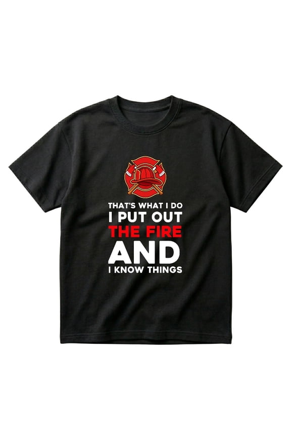 I Put Out The Fire And I Know Things Funny Firefighter Gift Fireman T-Shirts