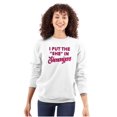 thumbnail image 1 of I Put She In Shenanigans St Patricks Women Plus Size Crewneck Sweatshirt Brisco Brands 4X, 1 of 4