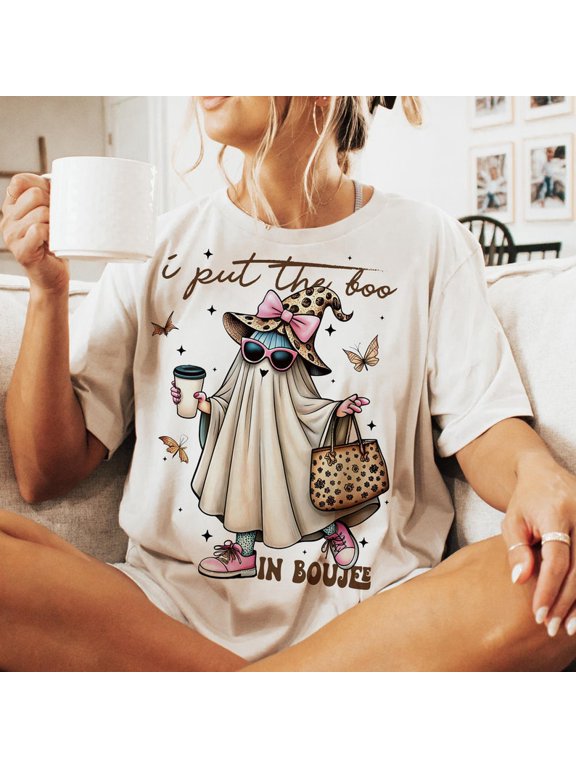 I Put The Boo In Boujee Ghost T-Shirt, Halloween Shirt, Ghost Shirt, Halloween Shirt TH140613