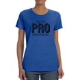 thumbnail image 1 of I Put The PRO Procastination Women Royal Blue T-Shirt, Female x-Large, 1 of 4