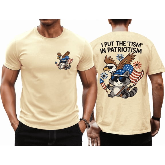 I Put The Tism In Patriotism Shirt Men Tee