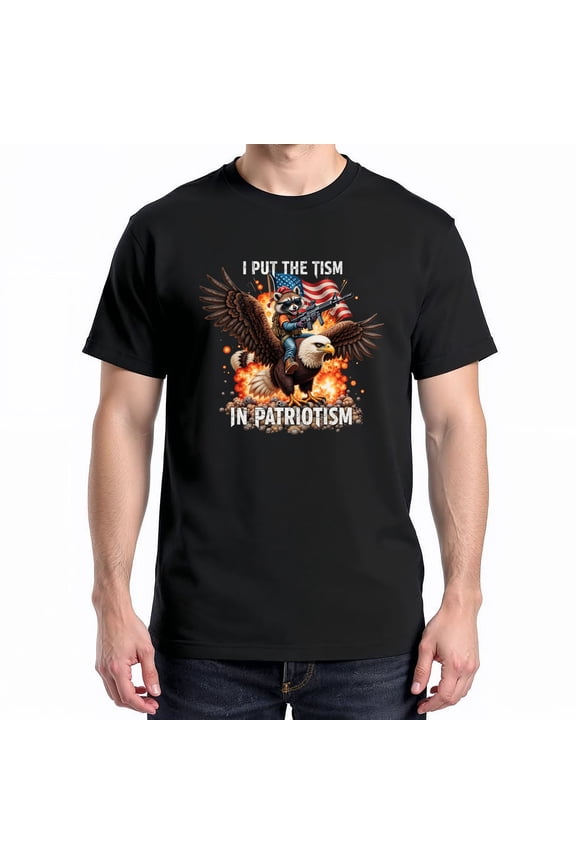 I Put The 'Tism In Patriotism T-Shirt – Humor and Patriotism Theme – Men's and Women's Casual Wear