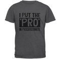 thumbnail image 1 of I Put the Pro in Procrastinate Mens T Shirt Dark Heather SM, 1 of 1