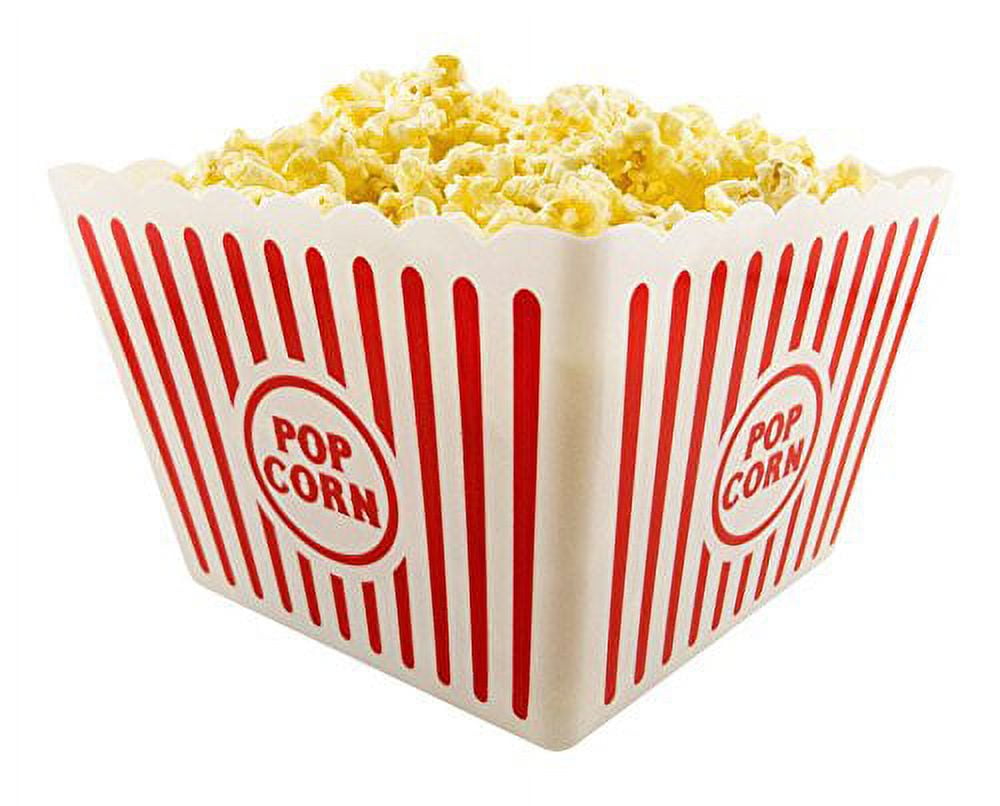 I.Q. Accessories Plastic Popcorn Tub, Square