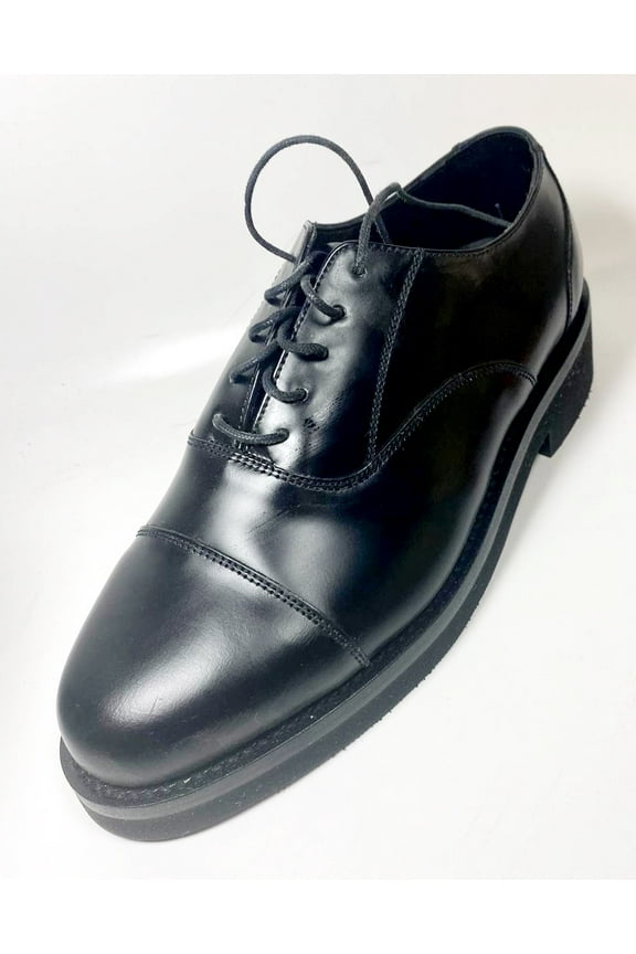 I&R Classic Comfort Men's Cap Toe Leather Shoes 809-011807, Black - Size 5 E