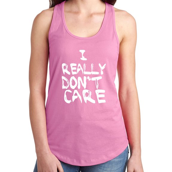 I REALLY DON'T CARE Racerback Tank