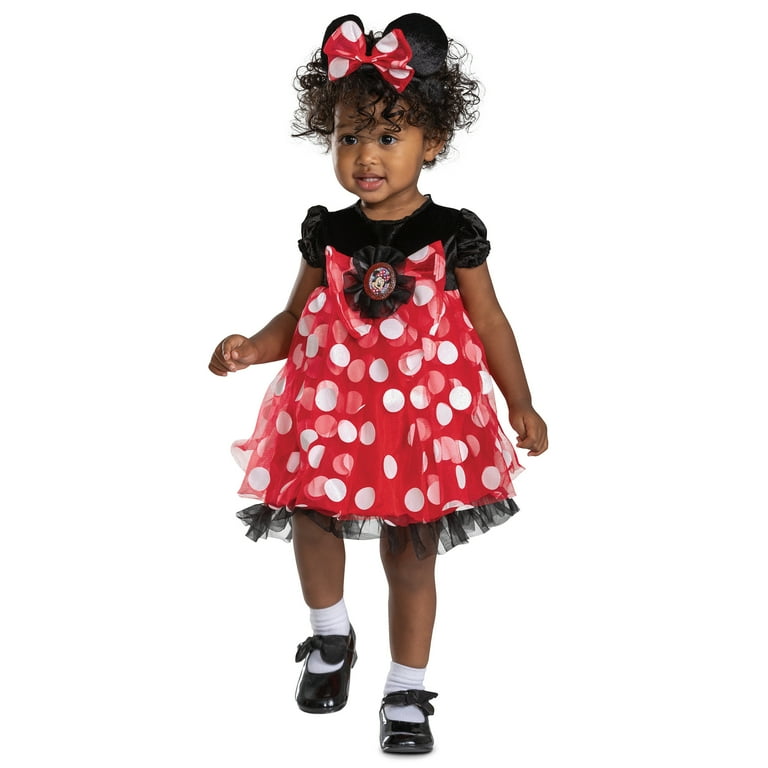 Disney Minnie Mouse Costume for Infant, Red, Size 6-12M, by