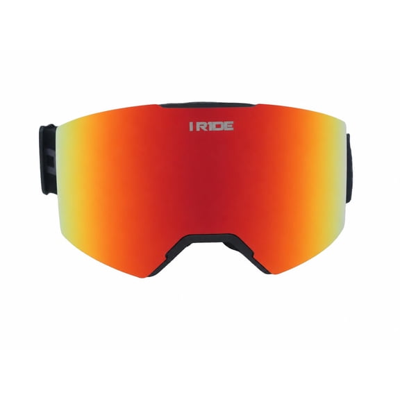 I RIDE AIRTIME PRO Motocross Goggles  Black Frame  Magnetic Lens Interchange, Orange Mirror + Clear Lens, Hard Case & Bag  MX Dirt Bike ATV UTV Off-Road Race Goggles by Fox Powersports
