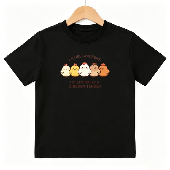 I Raise Chickens Tender Boys Graphic Tees Funny Kids T-Shirt 100% Cotton Short Sleeve Tops Ages 4-13Y