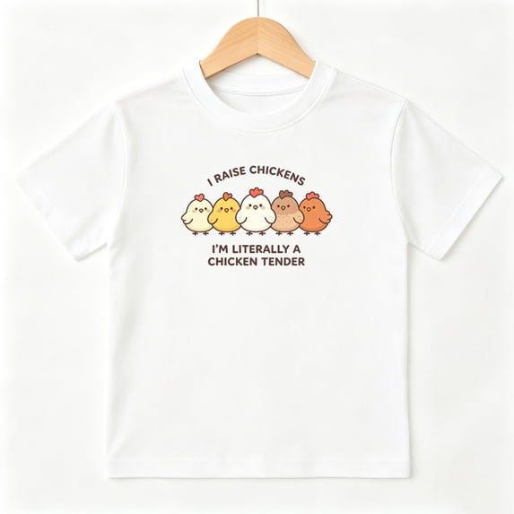 I Raise Chickens Tender Boys Graphic Tees Funny Kids T-Shirt 100% Cotton Short Sleeve Tops Ages 4-13Y