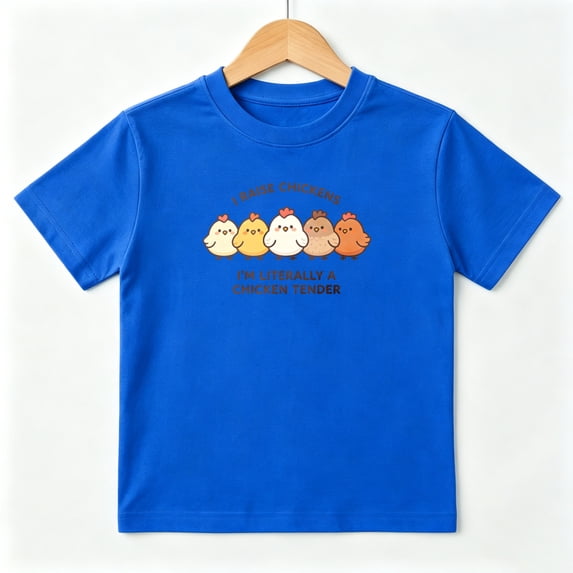 I Raise Chickens Tender Boys Graphic Tees Funny Kids T-Shirt 100% Cotton Short Sleeve Tops Ages 4-13Y