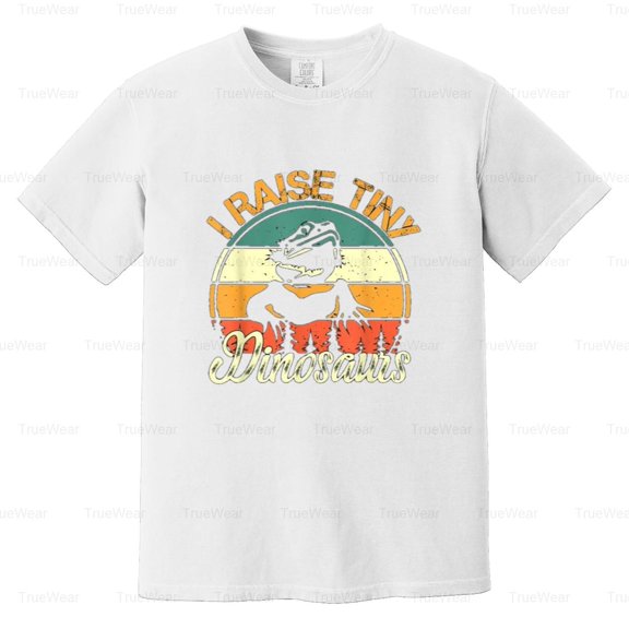 I Raise Tiny Dinosaur, Funny, Retro, 70S, Bearded Dragon, Lizard, Pet Comfort Color T-Shirt Unisex, up to 4XL
