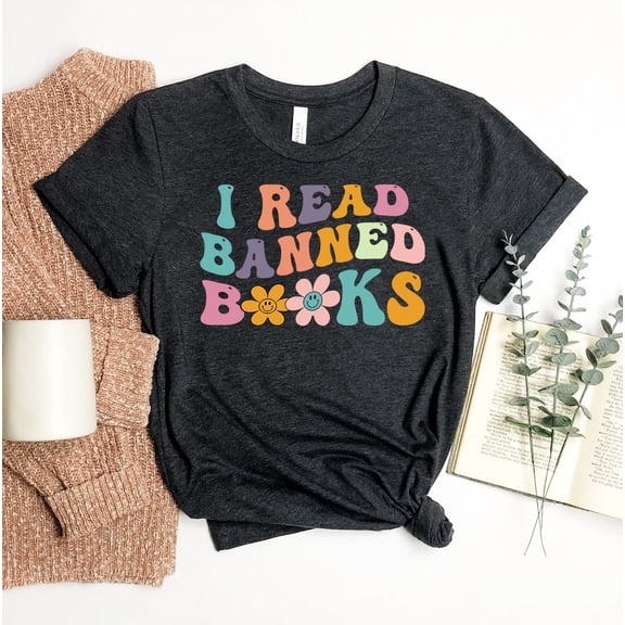 I Read Banned Books T-Shirt, Banned Books Tops, Anti Banned Books , Librarian Tops, Reading Shirts, Bookish Tee, Justice Shirts Tshirt All Size S-5XL