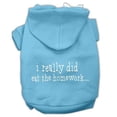thumbnail image 1 of I Really Did Eat the Homework Screen Print Pet Hoodie, Baby Blue - Extra Large, 1 of 1
