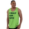 thumbnail image 1 of I Really Love Cats Enthused Pet Lover Tank Top T Shirts Men Women Brisco Brands S, 1 of 6