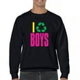 thumbnail image 1 of I Recycle Boys Puff Print Sweatshirt Funny Dating App Humor Single Independent Heart Breaker Relationship Crewneck, 1 of 7