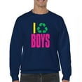 thumbnail image 1 of I Recycle Boys Puff Print Sweatshirt Funny Dating App Humor Single Independent Heart Breaker Relationship Crewneck, 1 of 7