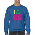 thumbnail image 1 of I Recycle Boys Puff Print Sweatshirt Funny Dating App Humor Single Independent Heart Breaker Relationship Crewneck, 1 of 7