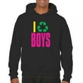 thumbnail image 1 of I Recycle Boys Puff Print Sweatshirt Funny Dating App Humor Single Independent Heart Breaker Relationship Hoodie, 1 of 7