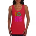 thumbnail image 1 of I Recycle Boys Puff Print Women's Tank Top Funny Dating App Humor Single Independent Heart Breaker Relationship, 1 of 7