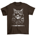 thumbnail image 1 of I Regret Nothing Cat Pirate T-Shirt Men Women, 1 of 2