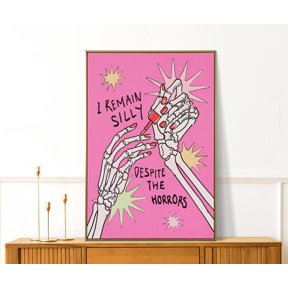 I Remain Despite Horror Motivational Inspirational Whimsical Minimalist Portrait Decor Unframed Paper Print