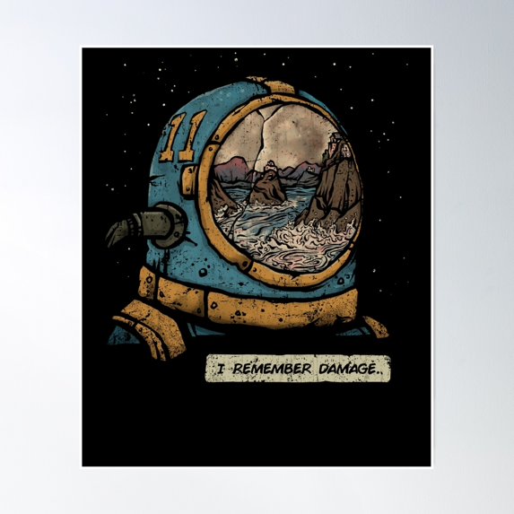 I Remember Damage Poster Wall Art, Modern Wall Decor, 16x24 UNFRAMED