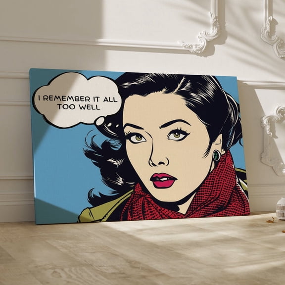 I Remember It All Too Well Trendy Pop Art Print, Maximalist Wall Art, Lichtenstein Style Art, Girly Wall Art Wall Art, Modern Wall Decor, 12x18 UNFRAMED