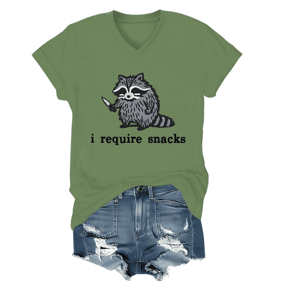 I Require Snacks Shirt V Neck Unisex