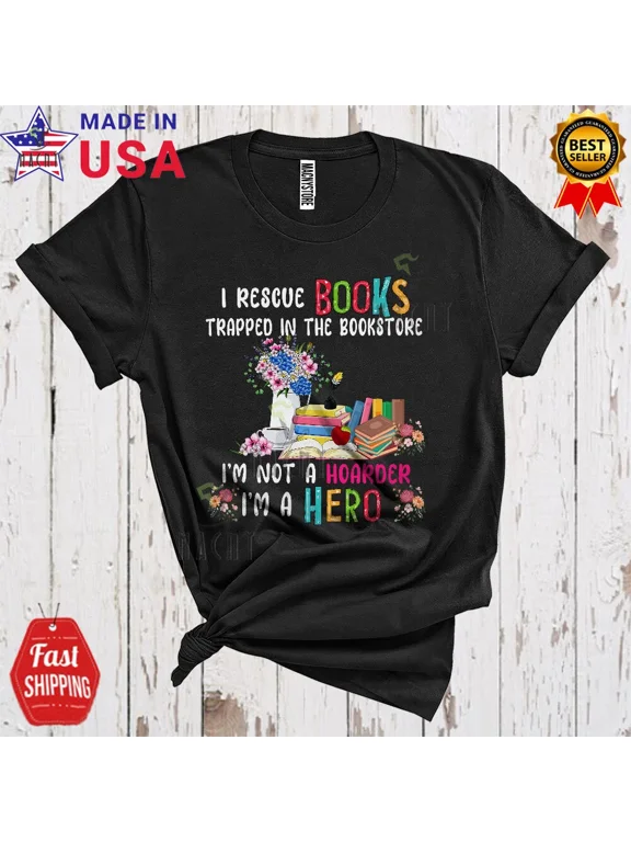 I Rescue Books Trapped In The Bookstore Cute Flowers Book Nerd Reading Shirt,Mug