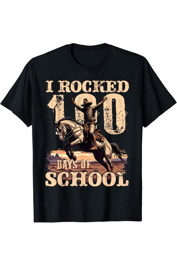 I Rocked 100 Days Of School Western T-Shirt