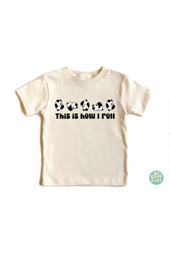 This Is How I Roll Panda Shirt, Cute Rolling Panda Black And White Panda Shirt, Cute Panda Shirt, Panda Lover Gift, Animal Lover Tee, New Born, Baby Shower Gift, New Parents Gift